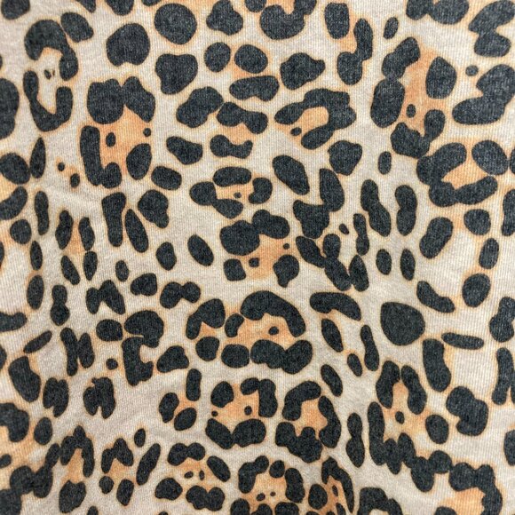 NWT Easel Los Angeles Brown Leopard Sweatshirt Knit Pullover Top Cut out S - Picture 11 of 12